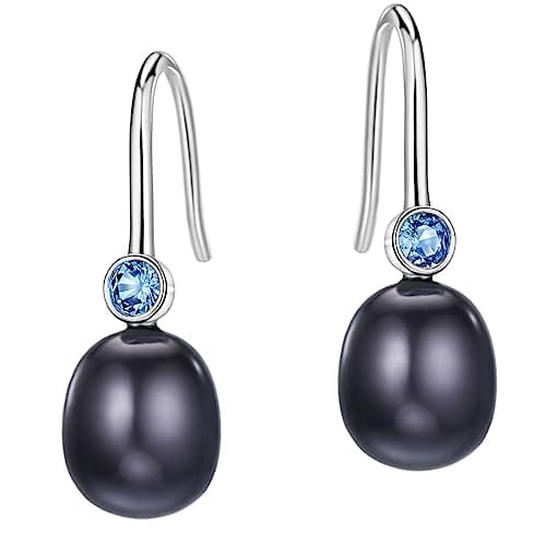 Michooyel Sterling Silver Freshwater Pearls Dangle Earrings for Women