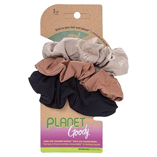 GOODY Planet Ouchless Women's Hair Scrunchies - Assorted Neutral Colors