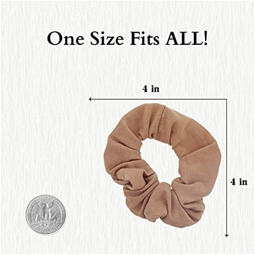 Solid Scrunchies (Tan) - Set of 2