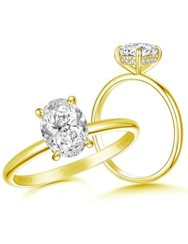 SilverNana Sterling Silver Moissanite Promise Ring for Her D Color VVS1