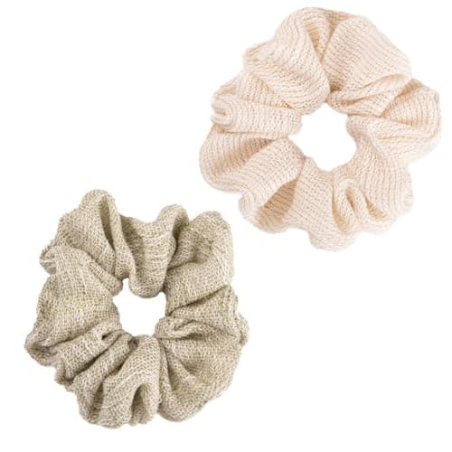 Oversized & Petite White Scrunchies for Women