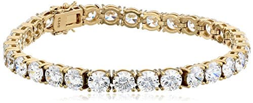Amazon Essentials Sterling Silver Tennis Bracelet Set with Round Cut Infinite Elements CZ