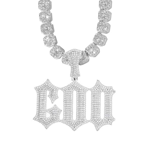 3UMeter Diamond Iced Out Custom Name Chain Necklace for Men & Women