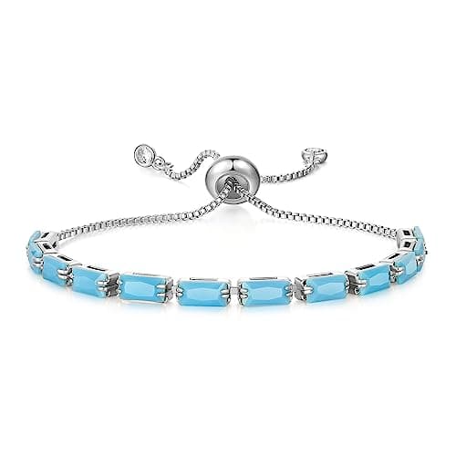 KissYan 14K Gold Plated Cubic Zirconia Adjustable Slider Tennis Bracelet