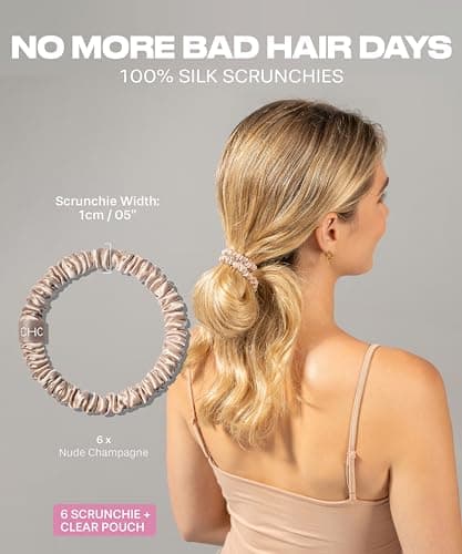 SUNDAYSILKS™ Luxurious Mulberry Silk Scrunchies for Women & Girls | No-Slip, Silky Hair Ties [1 Pack]