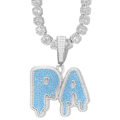 3UMeter Diamond Iced Out Custom Name Chain Necklace for Men & Women