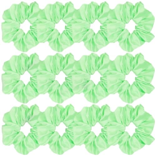 12 Pcs Satin Silk Hair Scrunchies for Women and Girls