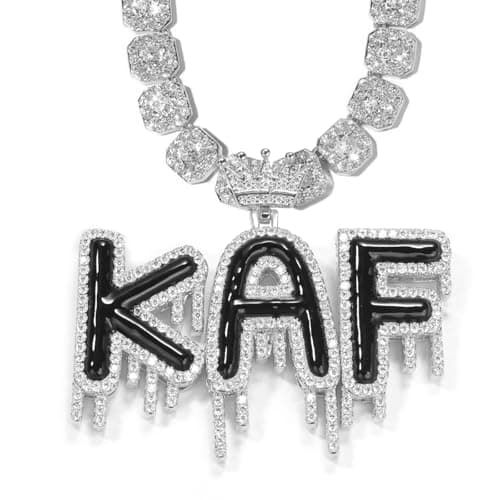 3UMeter Diamond Iced Out Custom Name Chain Necklace for Men & Women