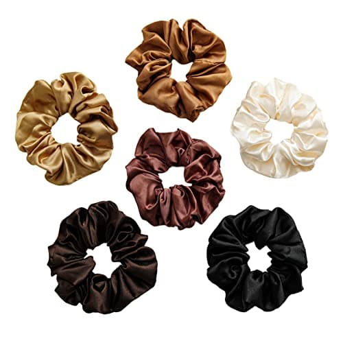 1. Satin Scrunchies for Hair - 6 Colors
2. Satin Hair Ties Ponytail Holder, Silky Soft No Hurt Your Hair