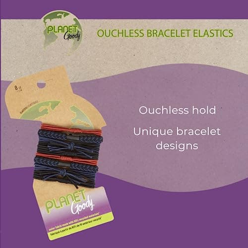 Goody Planet Ouchless Satin Skinny Scrunchies 5ct (Black, Navy, and Rust)