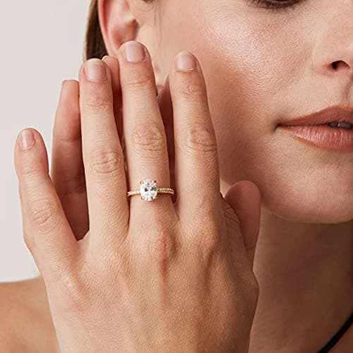 Oval Womens Fake Engagement Ring