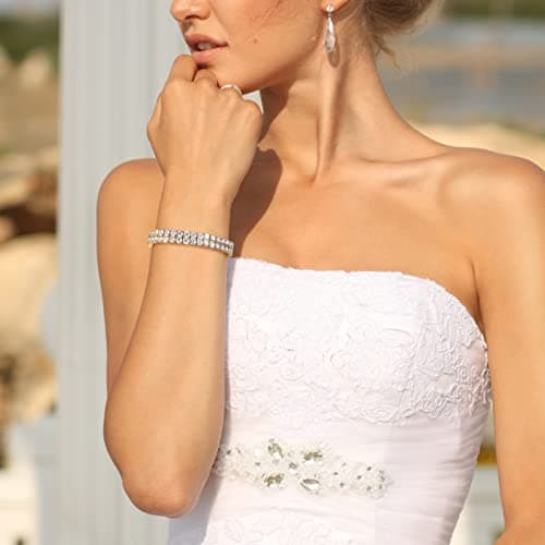 Moissanite Diamond Tennis Bracelet 18K Gold Plated Sterling Silver Hip Hop Jewelry for Women Men