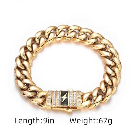 Elegant 18K Gold Men's Mesh Bracelet, Sophisticated and Dashing