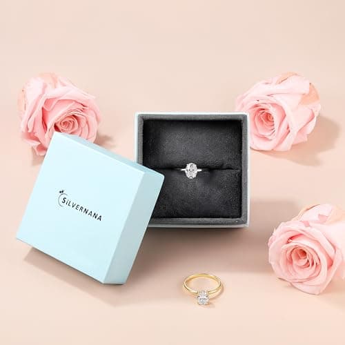SilverNana Sterling Silver Moissanite Promise Ring for Her D Color VVS1