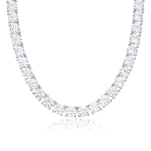 KissYan 14K Gold/Silver Plated Diamond-Style Choker for Men & Women