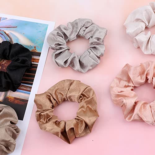 Refined Title:
IVARYSS Satin Scrunchies for Women, 12 Pack