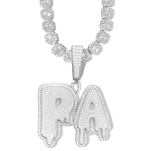 3UMeter Diamond Iced Out Custom Name Chain Necklace for Men & Women