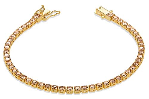 Milla 14K Gold Plated CZ Classic Tennis Bracelet - Women's Gold, Purple, Green, Red - Size 7 Inch