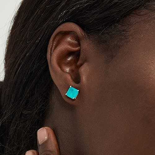 Michooyel S925 2ct Paraiba Stud Earrings for Women