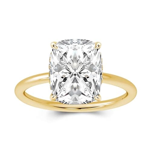 Effinny 3.5ct Elongated Cushion Cut Moissanite Engagement Ring, 925 Sterling Silver