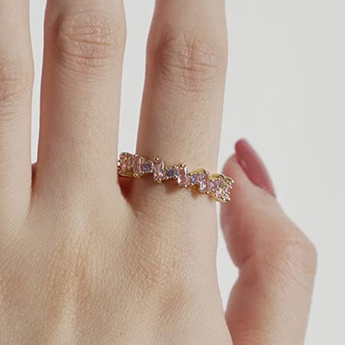 Gold Plated Eternity Band Ring for Women