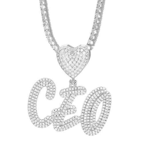 3UMeter Diamond Iced Out Custom Name Chain Necklace for Men & Women