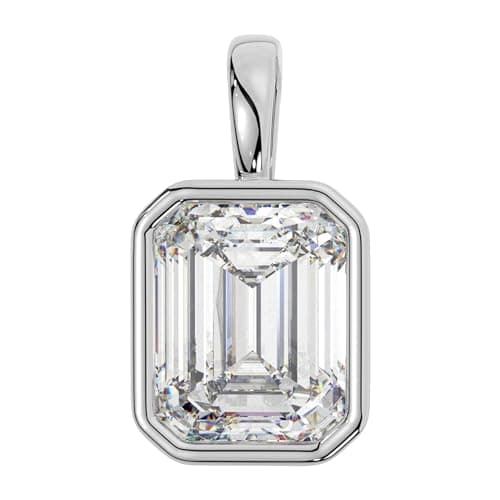 Adora 14K Gold Lab Grown Moissanite Solitaire Pendant | USA Made