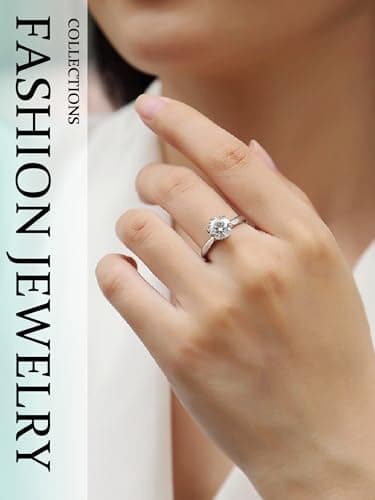 JiuZuan 0.5-10 Carat Moissanite Solitaire Engagement Rings for Women