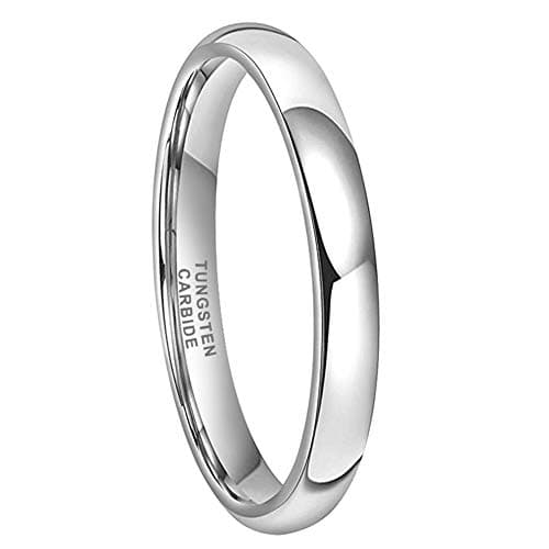 TUTISS 3mm-10mm Silver/Gold Tungsten Rings for Men & Women
