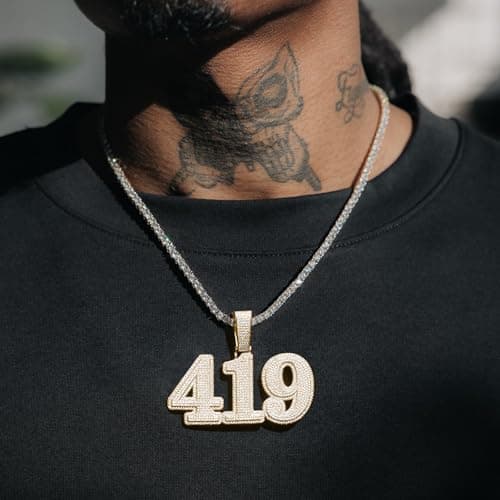 3UMeter Diamond Iced Out Custom Name Chain Necklace for Men & Women
