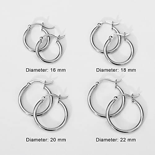 Michooyel S925 Silver Hoop Earrings for All