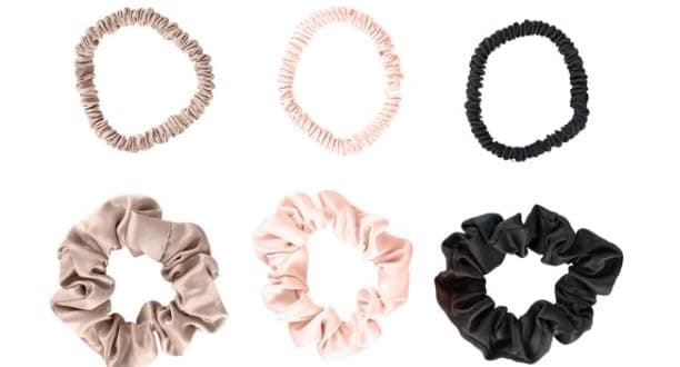 Scunci Satin Scrunchies in Rich Neutral Tones, 6ct