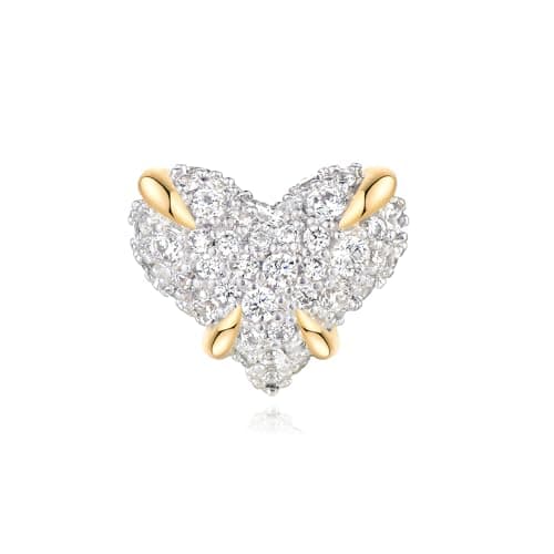 MYEARS Gold Plated Cubic Zirconia Stud Earrings