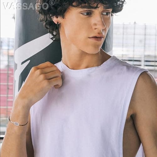 VASSAGO Adjustable Tennis Racket Charm Bracelet Gifts for Tennis Enthusiasts