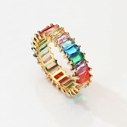 Eternity Rainbow Ring Band for Women