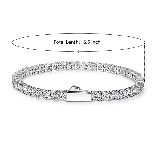 Refined Title: MDFUN CZ Tennis Bracelet for Women and Men