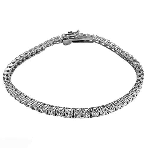 Bling Bling NY Anti-Tarnish 925 Sterling Silver 4mm Tennis Chain Choker Necklace 16-30"