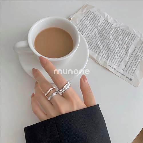 Munone 14k Gold Plated 4mm Cubic Zirconia Women's Stackable Eternity Ring