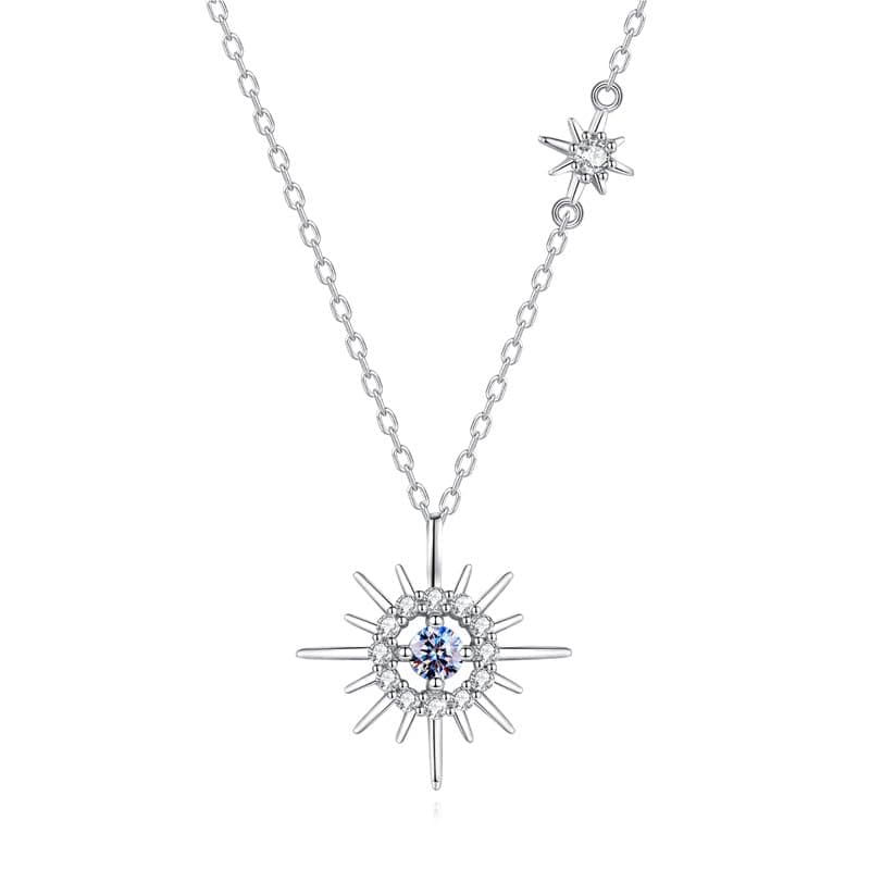 Attenlen Minimalist Sterling Silver Moissanite Pendant Gift Box For Her