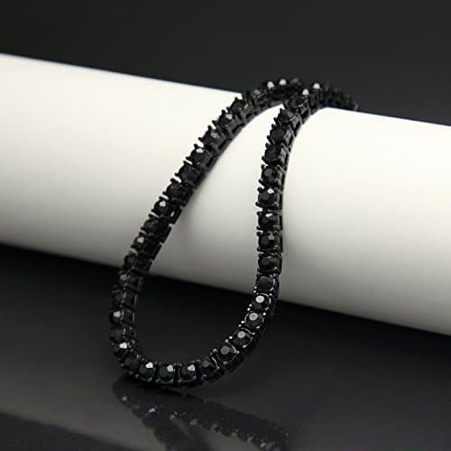 AAA Cubic Zirconia Hip Hop Bling Silver Plated 14K Gold Tone Tennis Chain Bracelet
