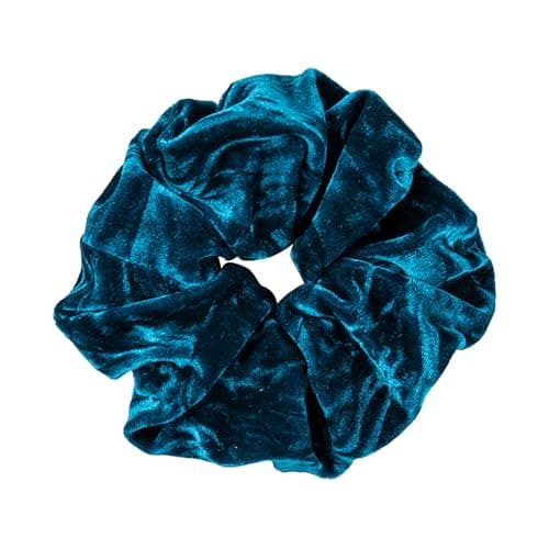 Jumbo Velvet Scrunchies for Women - Thick & Thin Hair, No Damage, Holds Tide (1 Pack, Yellow)