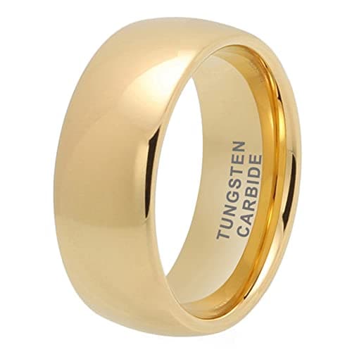 TUTISS 3mm-10mm Silver/Gold Tungsten Rings for Men & Women