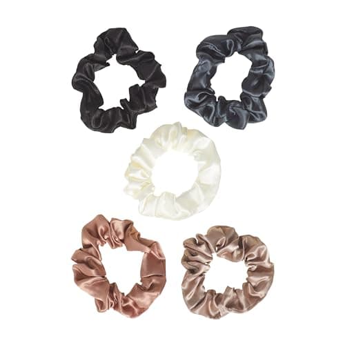 GOODY Ouchless Satin Scrunchies - Damage-Free Hold, Gentle Hair Accessory