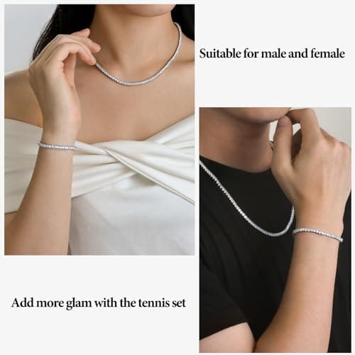 Luxfine 3mm Tennis Bracelet for Women & Men