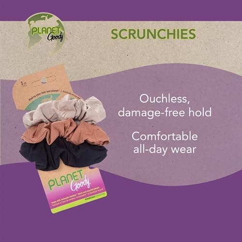 GOODY Planet Ouchless Women's Hair Scrunchies - Assorted Neutral Colors