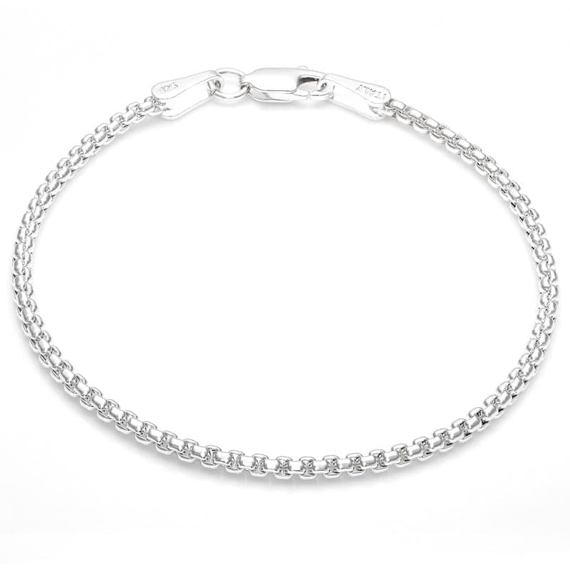 Waitsoul Diamond-Cut Silver/Gold Box/Rope Bracelet for Women/Men