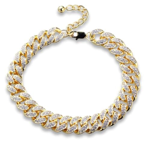 Halukakah Gold Chain for Men - The Royal - Iced Out 14/20MM 18k Real Gold/Platinum White Gold/Rose Gold/Rhodium Black Plated Diamond Cuban Link Chain Necklace Bracelet - Lab Diamonds Prong Set - Great Gift Idea