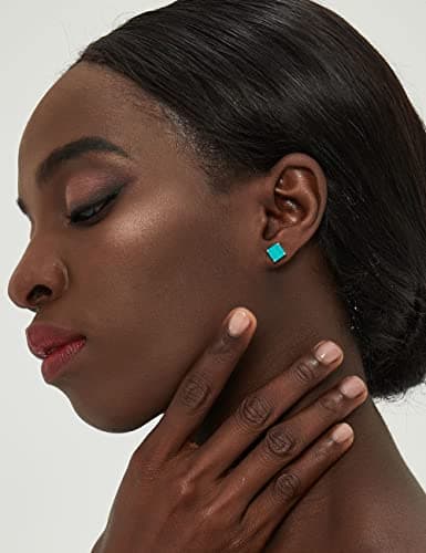 Michooyel S925 2ct Paraiba Stud Earrings for Women