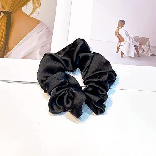 6-Piece Soft Satin Silk Scrunchies for Big Hair