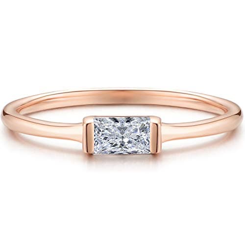 BLOSSOM & HUE Sterling Silver Baguette Stacking Ring